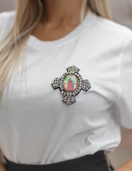 T+ART TSHIRT  CUORE STRASS