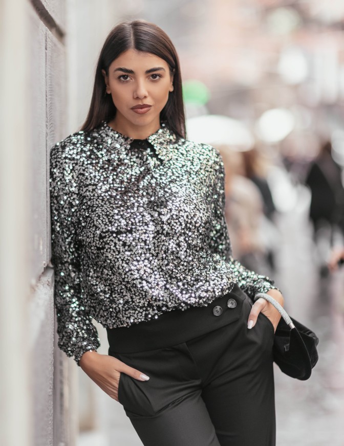 GLAMOROUS CAMICIA  PAILLETTES