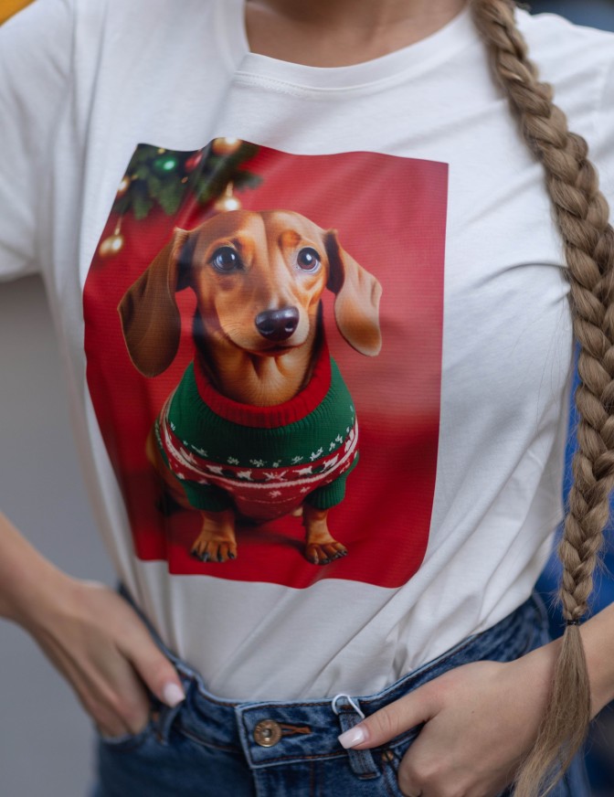 VICOLO TSHIRT  DOG XMAS