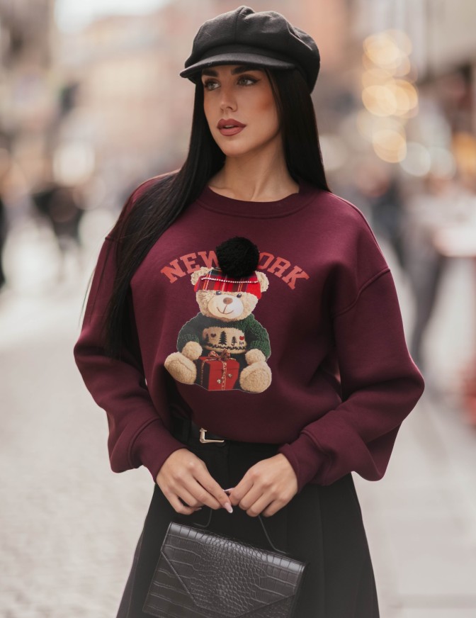 VICOLO FELPA  NEW YORK TEDDY