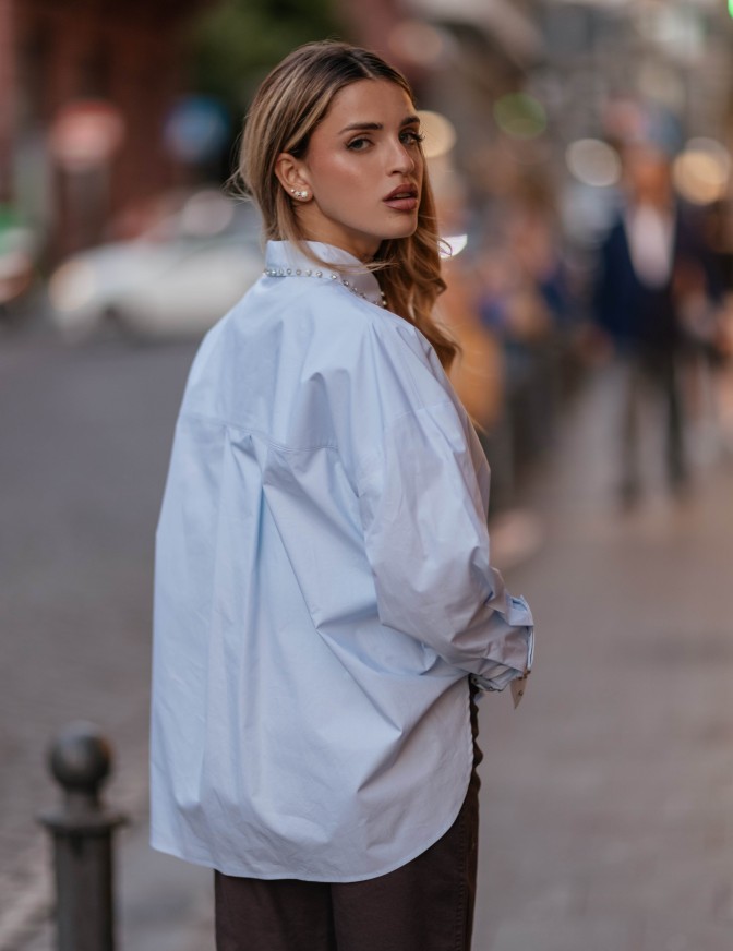 VICOLO CAMICIA  COLLO STRASS 