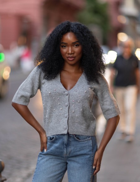 ONLY CARDIGAN  STRASS & PERLE