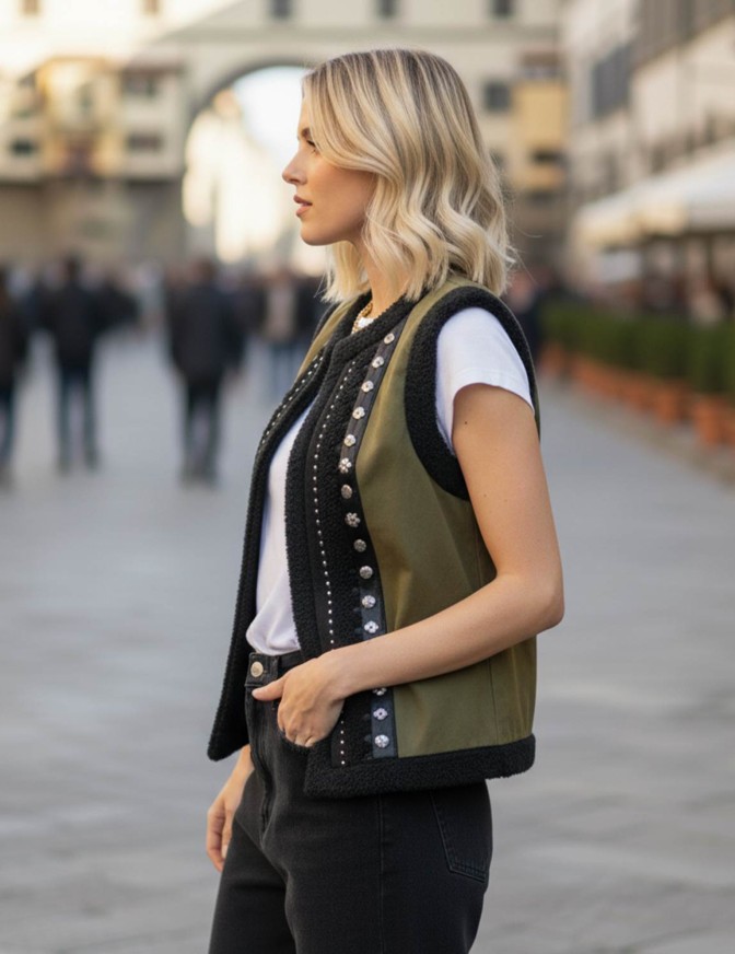 HAVEONE GILET  PASSAMANERIA