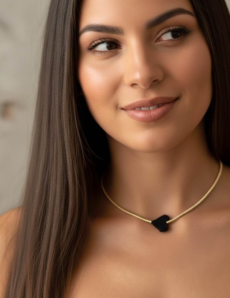 3 FILI COLLANA  CHOKER PERLINE