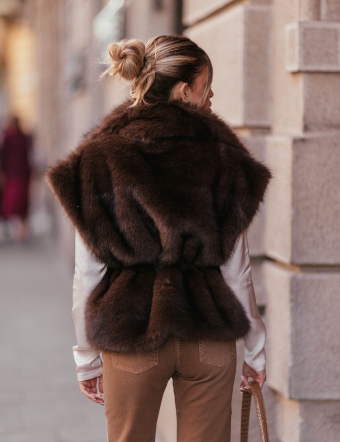 VICOLO GILET  ECO PELLICCIA