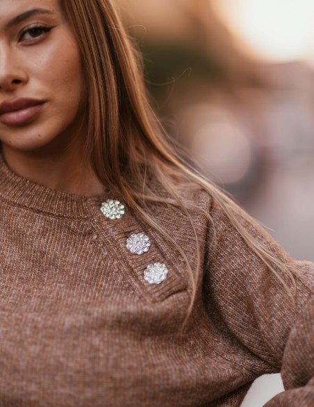 ONLY MAGLIA  BOTTONI STRASS