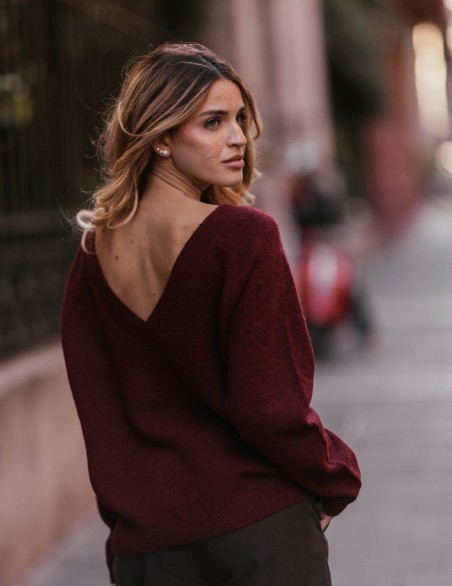 ONLY MAGLIA  SCOLLO V BACK