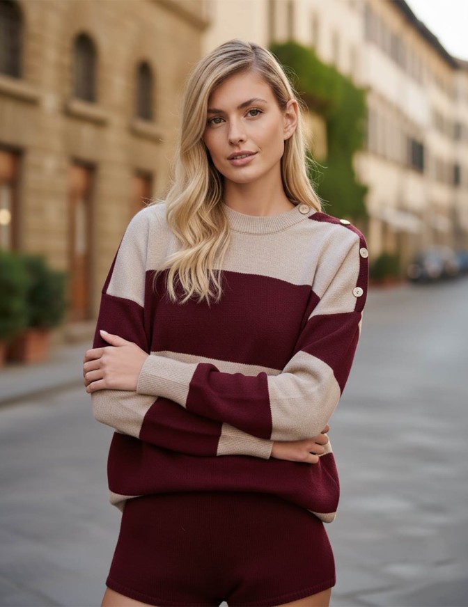 VICOLO MAGLIA A STRISCE CON...