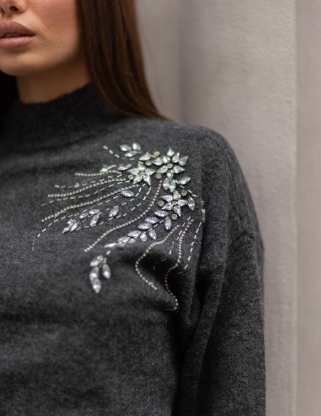 ONLY MAGLIA  FIORE STRASS