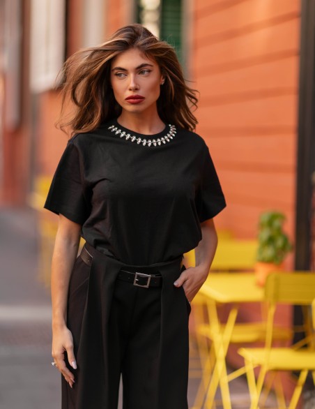 ONLY TSHIRT  COLLANA STRASS