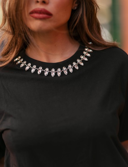ONLY TSHIRT  COLLANA STRASS
