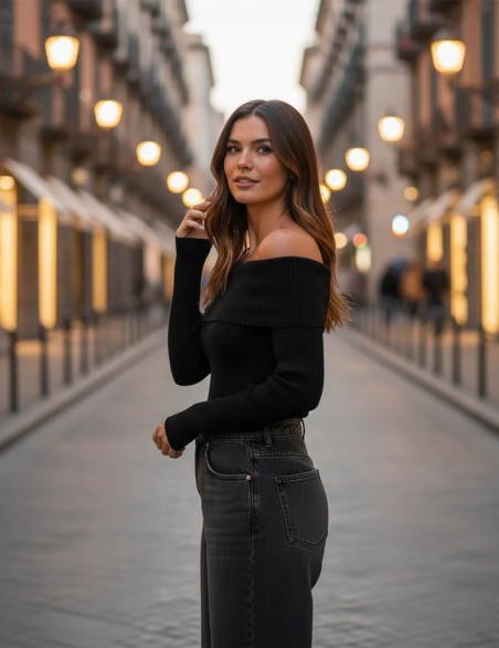 ONLY MAGLIA  SCOLLO BARCA 