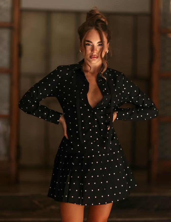 ONLY ABITO CORTO POIS PIEGHE