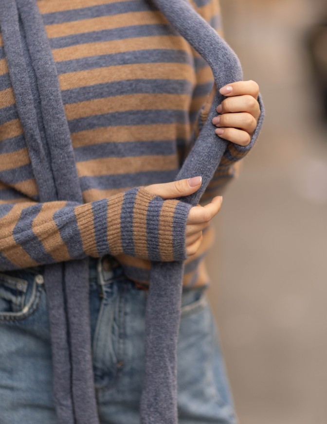 HAVEONE MAGLIA  RIGHE SCIARPA