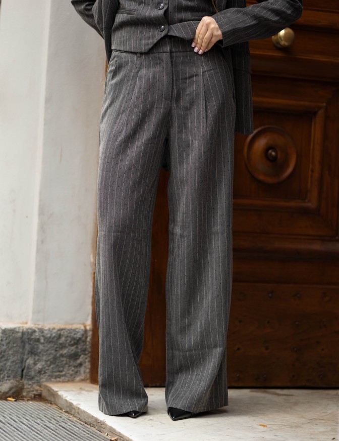 ONLY PANTALONI  GESSATO COORD