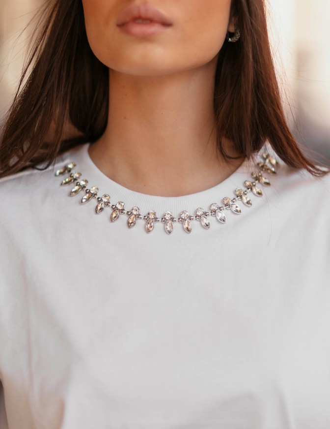 ONLY TSHIRT  COLLANA STRASS