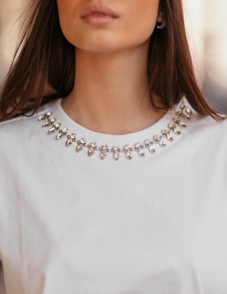 ONLY TSHIRT  COLLANA STRASS