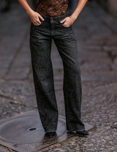 VICOLO JEANS  MICRO STRASS