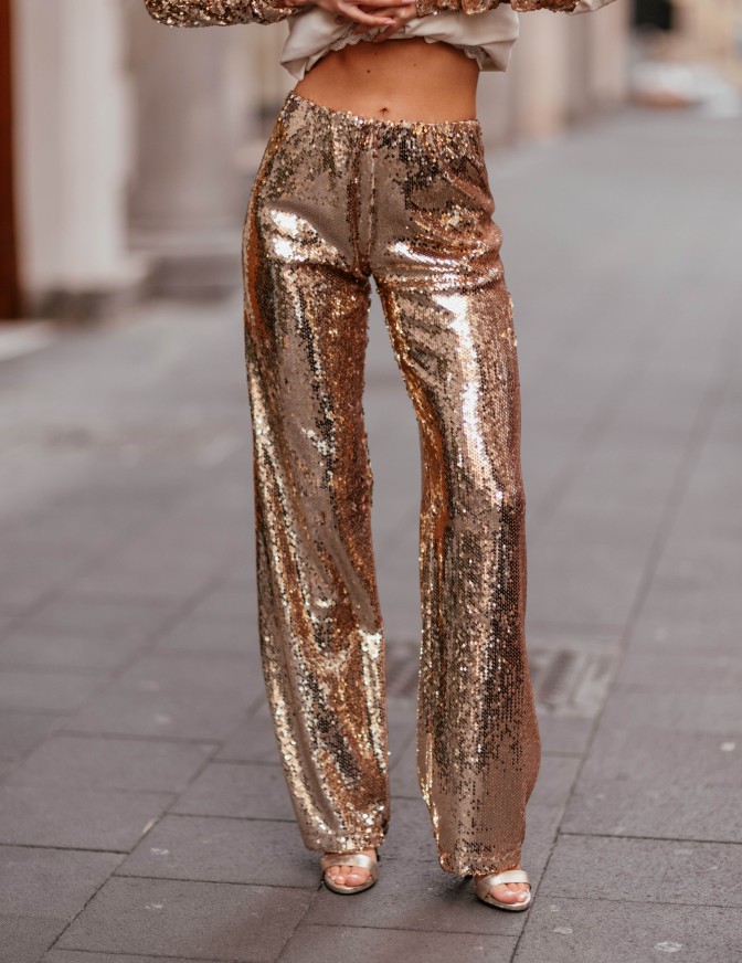 HAVEONE PANTALONI  PAILETTES
