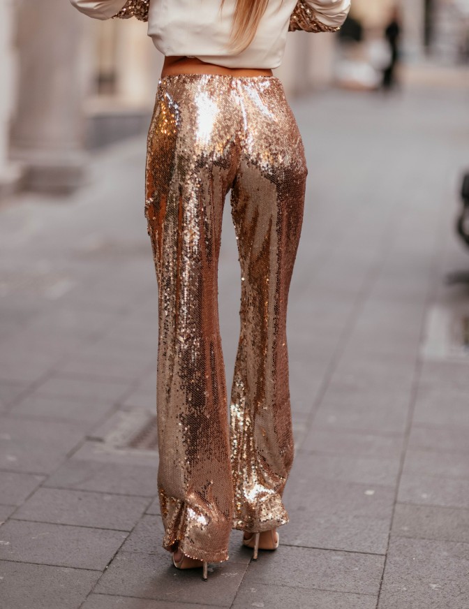 HAVEONE PANTALONI  PAILETTES