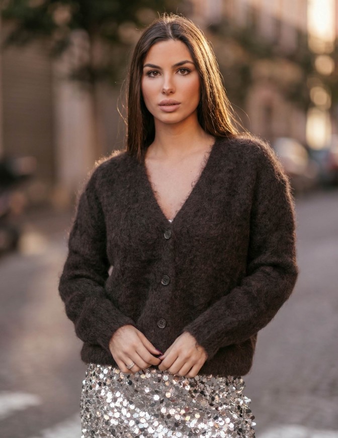 HAVEONE CARDIGAN  MOHAIR