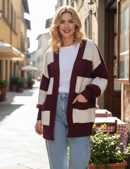 YOU DECIDE CARDIGAN  BICOLOR