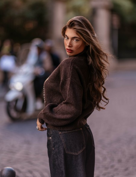 ONLY MAGLIA  ROMBO STRASS