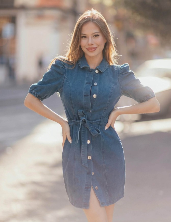 ONLY ABITO CORTO CAMICIA DENIM