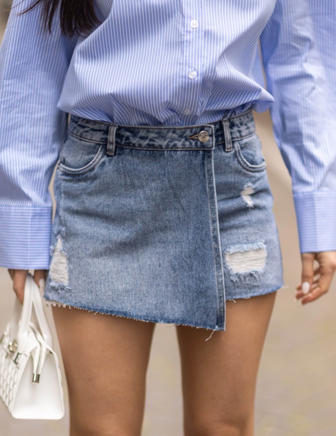 ONLY SHORT  DENIM STRAPPI