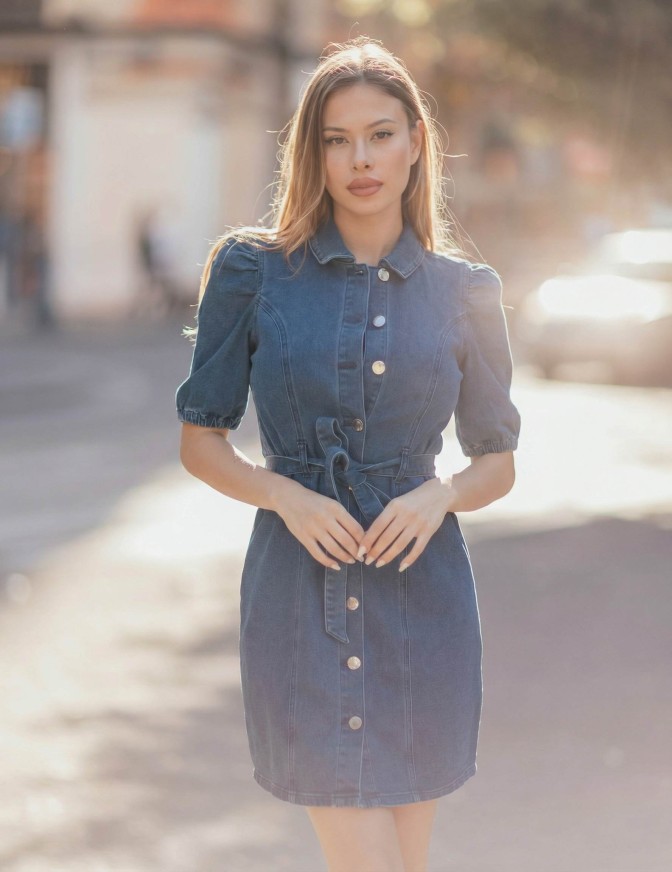 ONLY ABITO CORTO CAMICIA DENIM