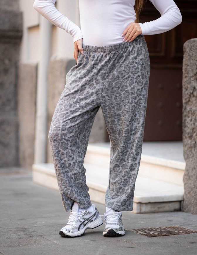 T+ART PANTALONI  ANIMALIER LEO