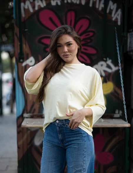 VICOLO TSHIRT  OVER MISTO LINO