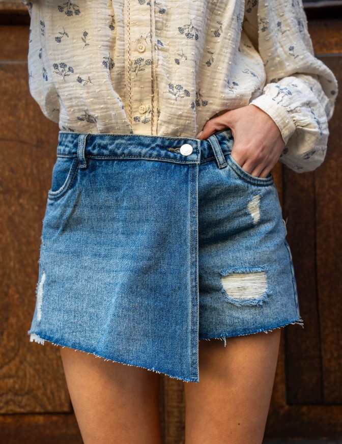 ONLY SHORT  DENIM STRAPPI