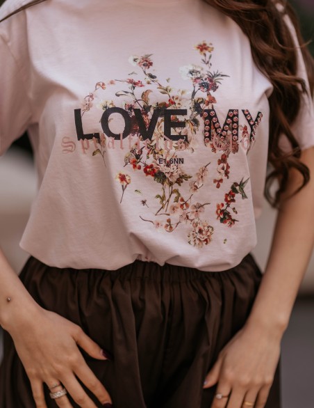 VICOLO TSHIRT  LOVE MY STRASS