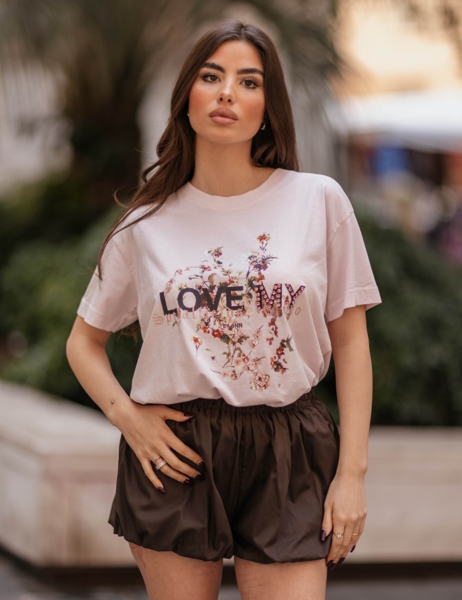 VICOLO TSHIRT  LOVE MY STRASS