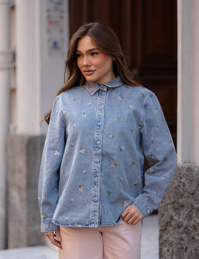 ONLY CAMICIA  DNM OVER FLOWER