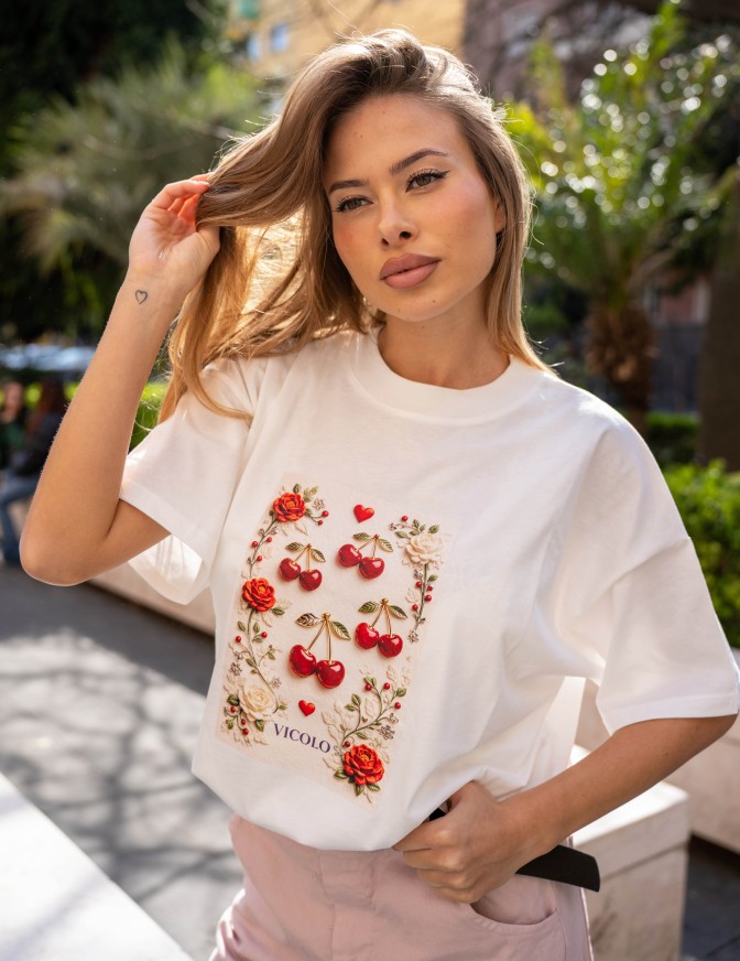 VICOLO TSHIRT  CHERRY