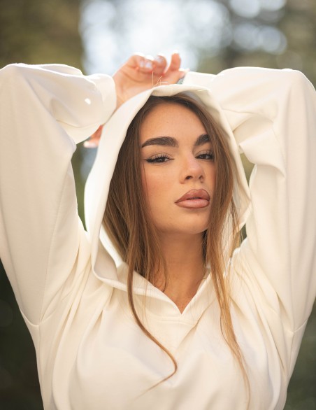 HAVEONE FELPA  CROP PIZZO