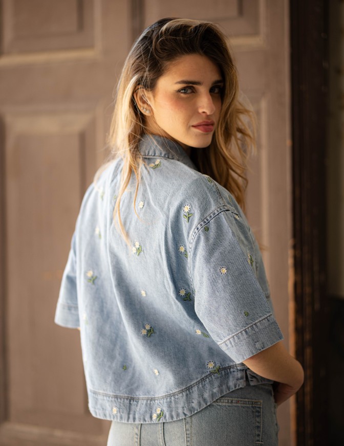 ONLY CAMICIA  DNM MM CROP...