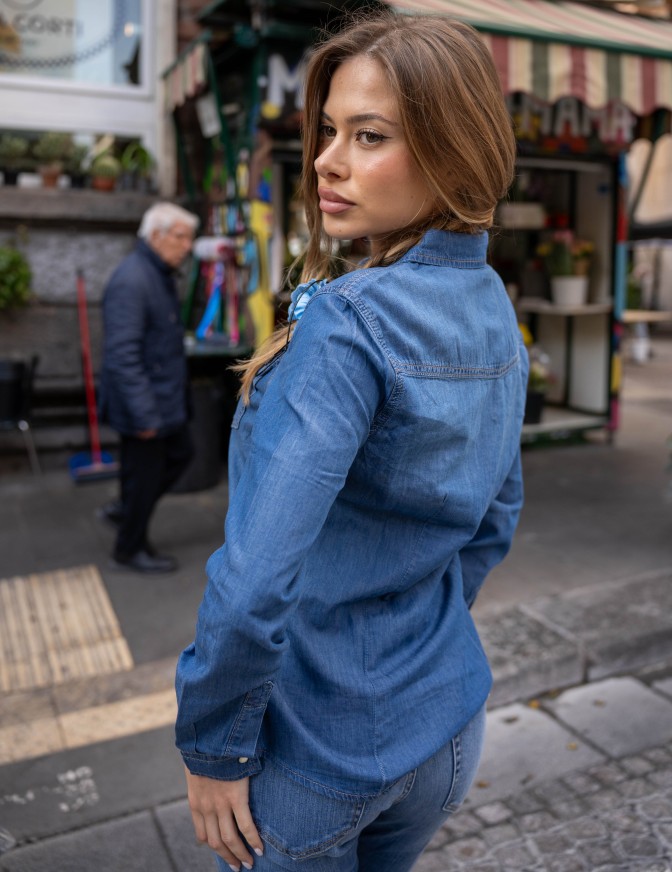 ONLY CAMICIA  DENIM BOTTONI...