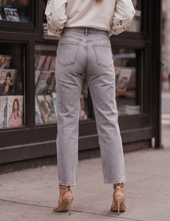 VICOLO JEANS  GREY ZEKE