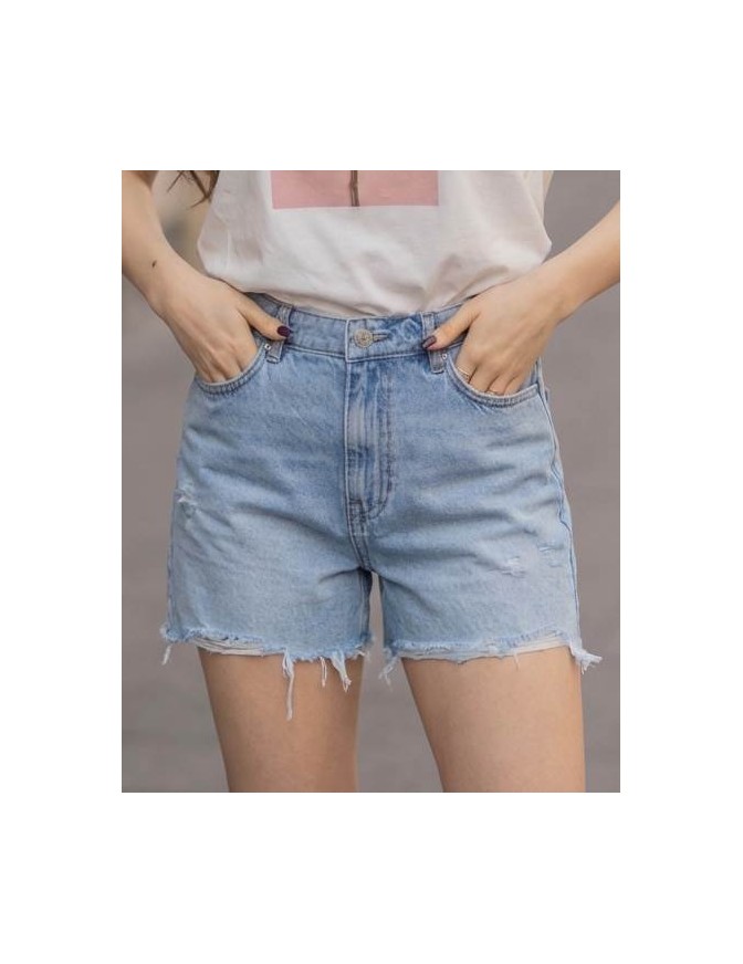 PIECES SHORT  DENIM STRAPPI