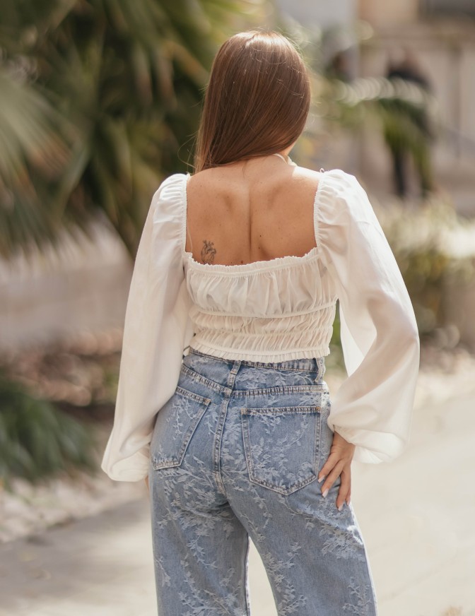 HAVEONE CAMICIA  CROP SBUFFO