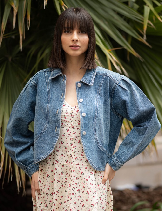 ONLY GIUBBOTTO  DENIM CROP OVER