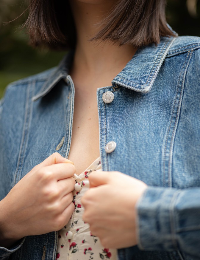 ONLY GIUBBOTTO  DENIM CROP...