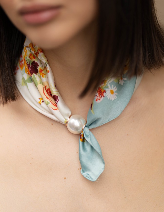 TWO WAY COLLANA FOULARD  PERLA