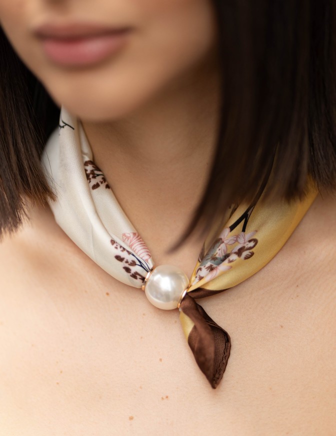 TWO WAY COLLANA FOULARD  PERLA
