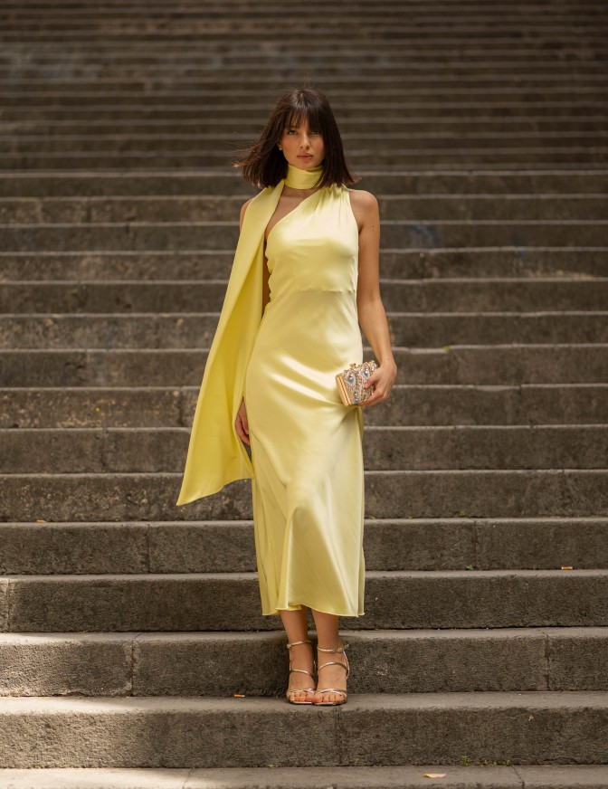 VICOLO ABITO LUNGO MONO SPALLA