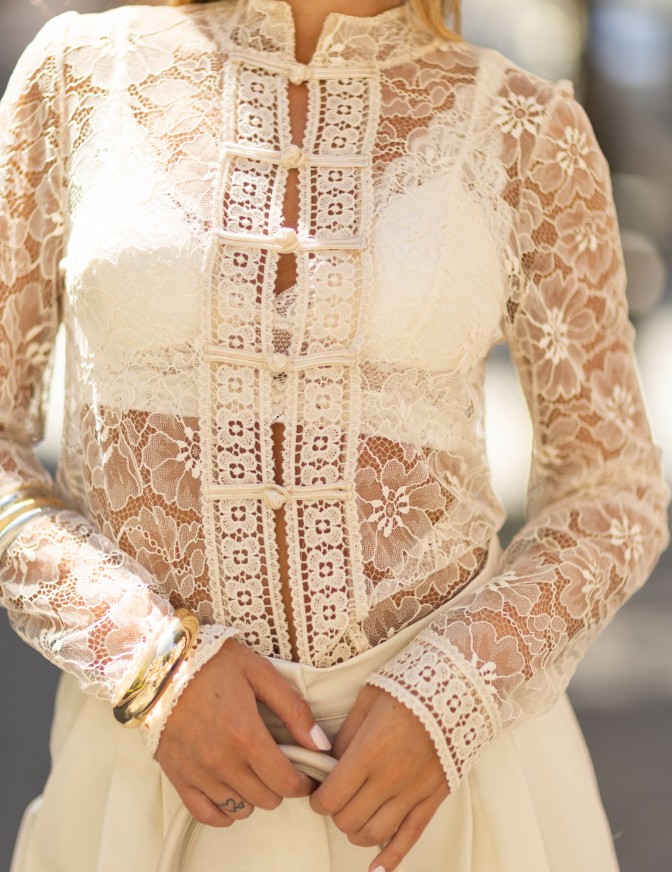 LE STREGHE CAMICIA  PIZZO...