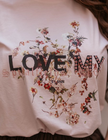 VICOLO TSHIRT  LOVE MY STRASS